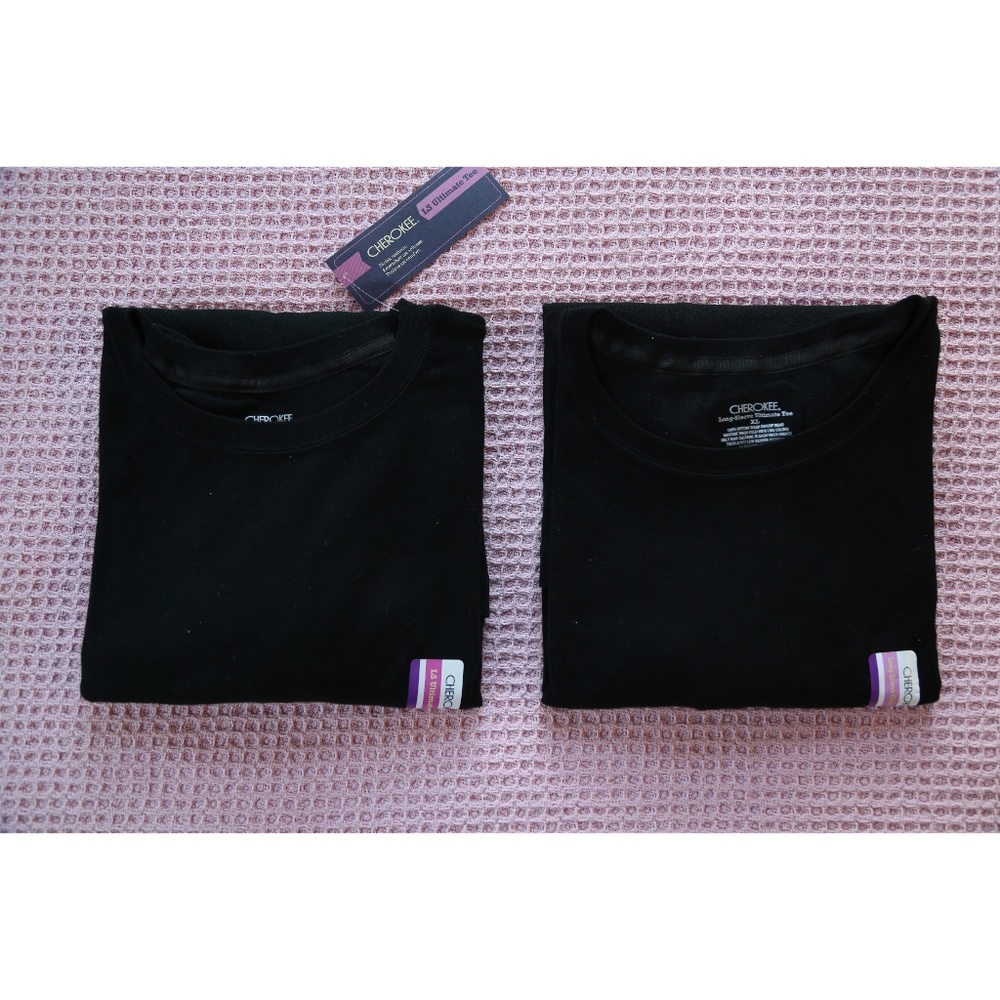Bundle: Girls Long sleeved black tees (2)